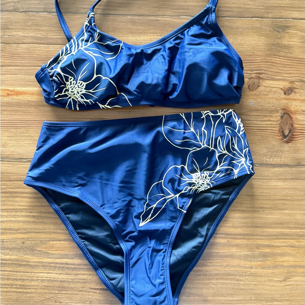 Cupshe Navy/Gold Bikini Set - mixed size